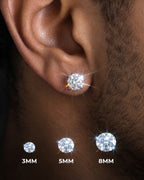 Stud Earrings, 14K Gold Plated, All Sizes - view 2