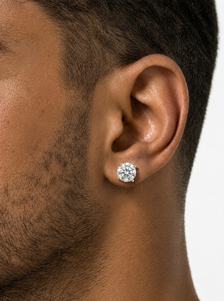 Stud Earrings, 14K Gold Plated, All Sizes - view 12