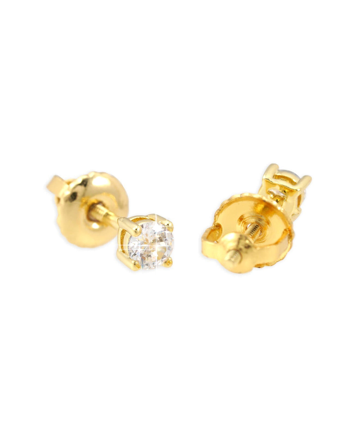 Stud Earrings, 14K Gold Plated, All Sizes - view 15