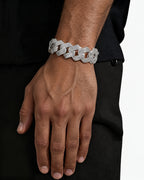 Cuban Link Bracelet 14K Gold Plated Moissanite VVS - Lifestyle