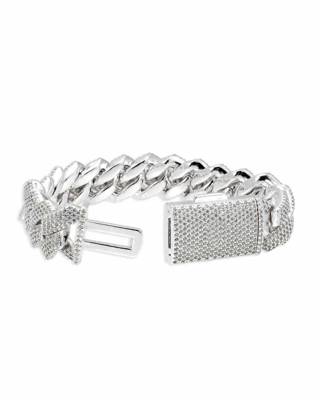 Cuban Link Bracelet 14K Gold Plated Moissanite VVS - Lifestyle