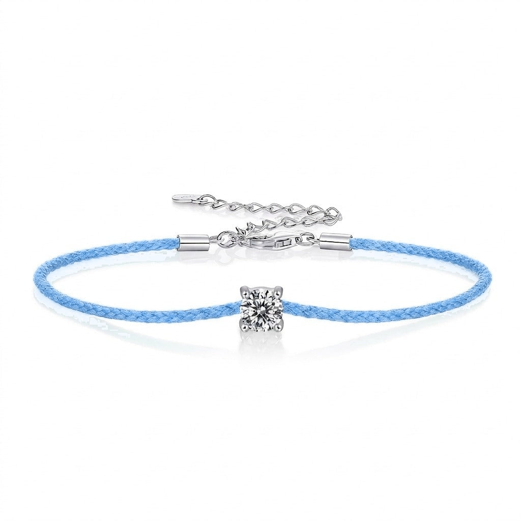 Red String Moissanite Bracelet