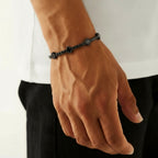 Midnight Black Moissanite Clover Bracelet