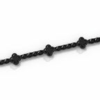 Midnight Black Moissanite Clover Bracelet