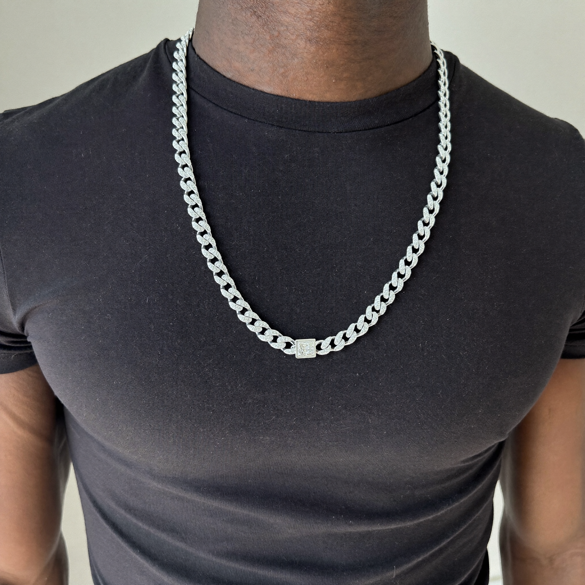 Moissanite Cuban Link Chain - 14K Gold - 14K Gold - MONTIÈR moissanite jewelry