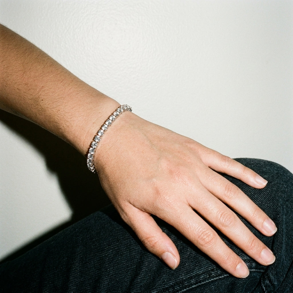 VVS1 CZ Tennis Bracelet 14K Gold